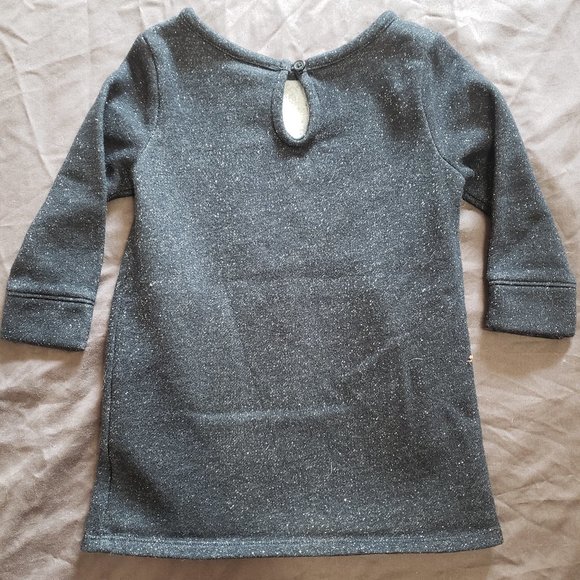 Sweater Dress Sparkly Warm Front Pockets Black 18-24 Month Size Old Navy - Picture 2 of 3